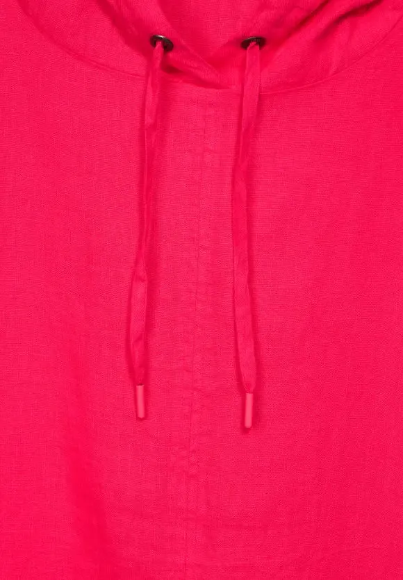 143465- Red Linen Dress with Hood- Cecil