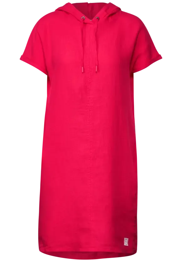 143465- Red Linen Dress with Hood- Cecil