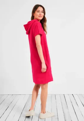 143465- Red Linen Dress with Hood- Cecil