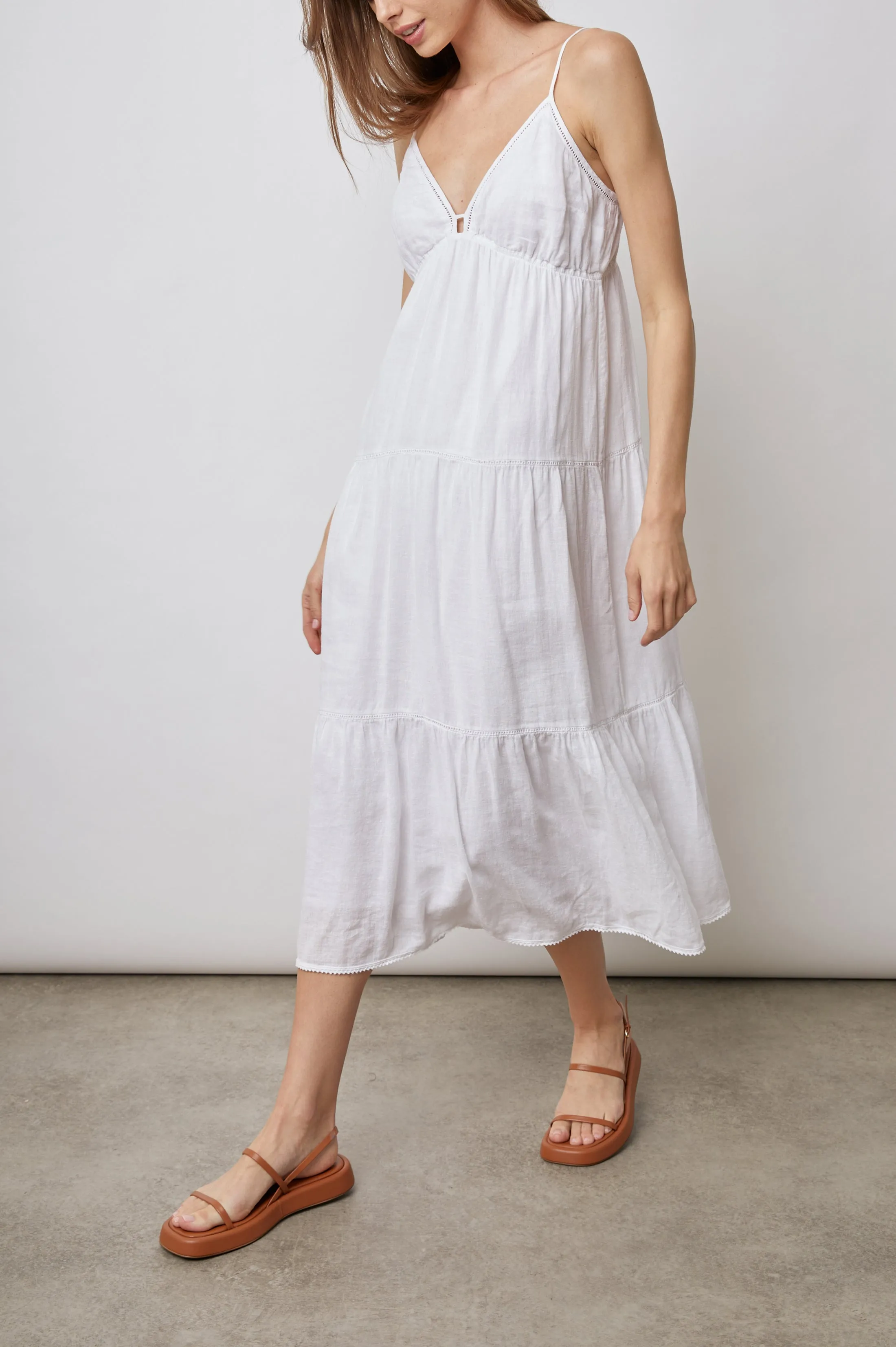 AVRIL DRESS - WHITE LACE DETAIL