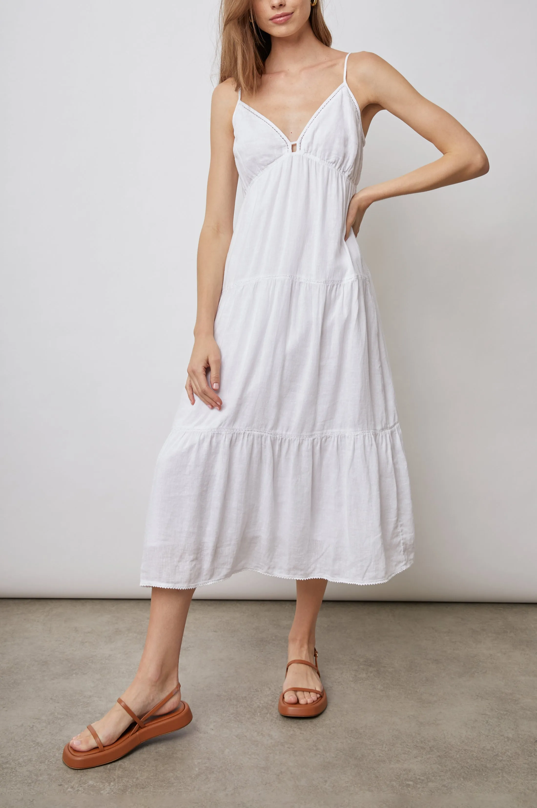 AVRIL DRESS - WHITE LACE DETAIL