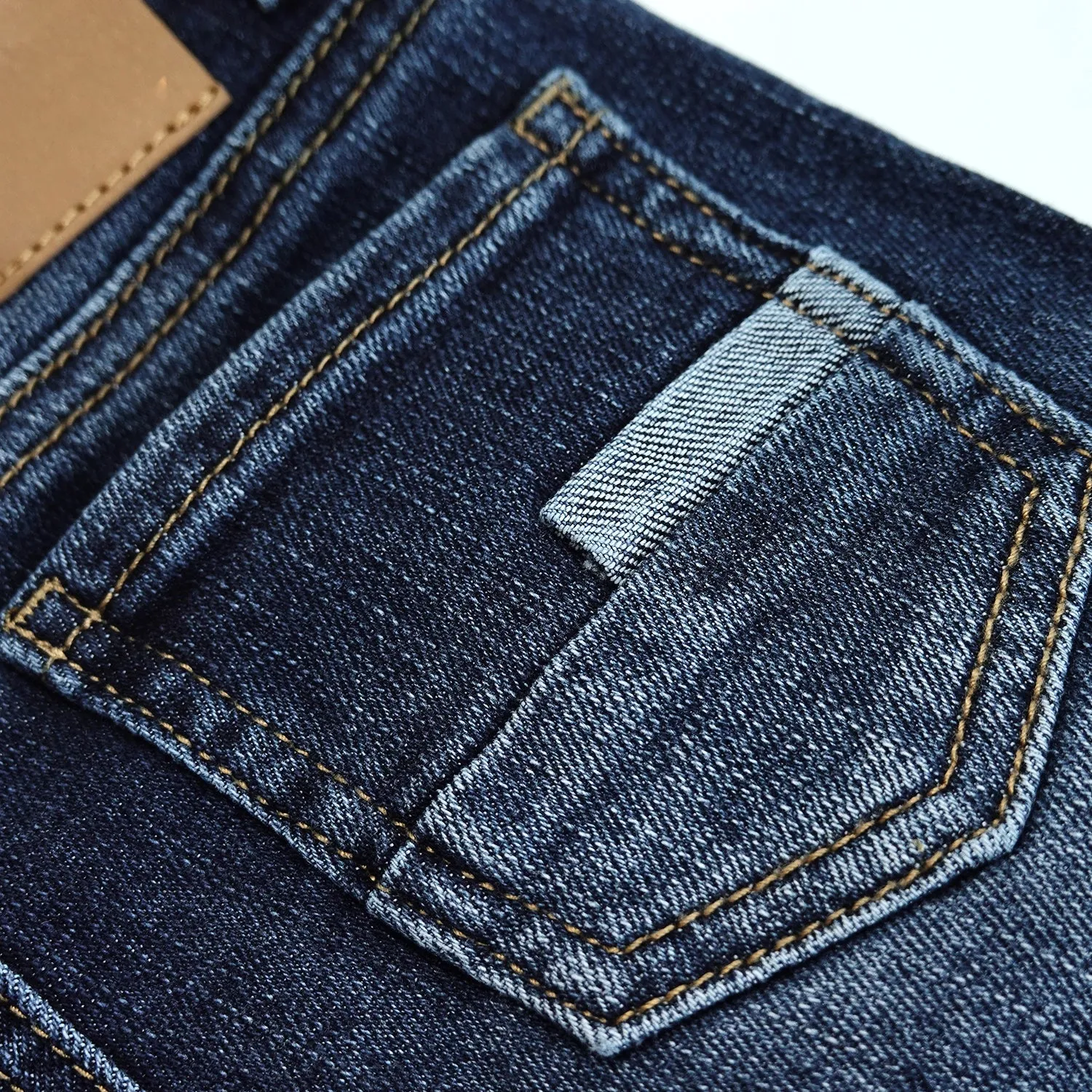 Baby Jeans,Little Toddler Elastic Band Inside with D-ring Distressed Vintage Creasing Stretch Denim Pants