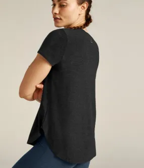 Beyond Yoga Featherweight Down Low Tee Darkest Night