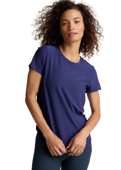 Beyond Yoga Featherweight On The Down low Tee - Eternal Blue Heather