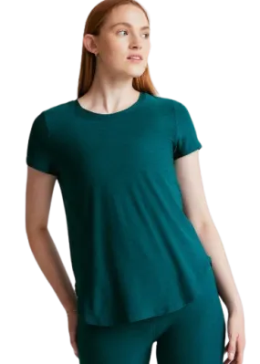 Beyond Yoga Featherweight On The Down Low Tee - Majestic Blue Heather
