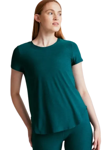 Beyond Yoga Featherweight On The Down Low Tee - Majestic Blue Heather