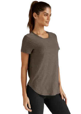 Beyond Yoga Featherweight On The Down Low Tee - Soft Umber Heather