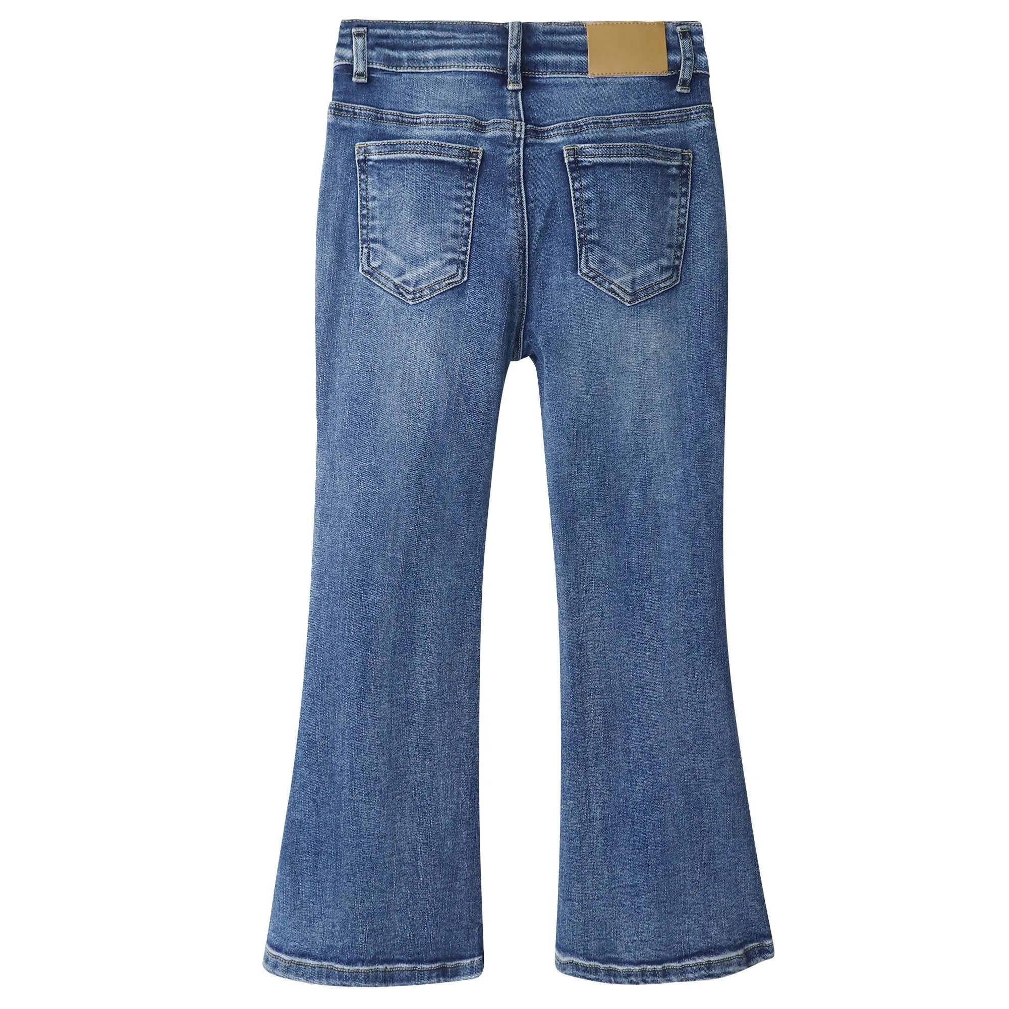 Big Girls Jeans Wide Size Range Bell-Bottomed Micro Flared Stretchy Denim Pants
