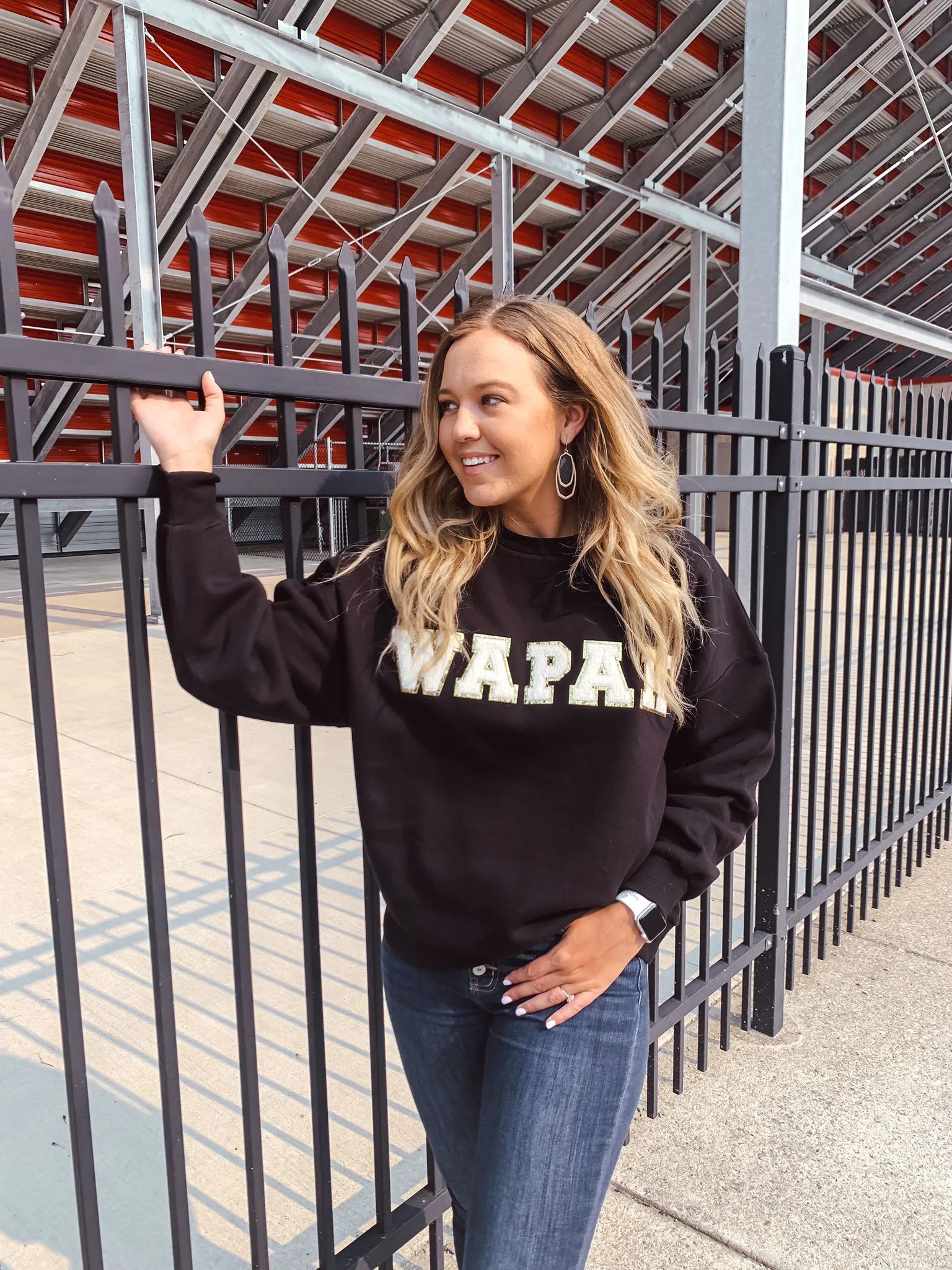 Black Wapak Pullover - WHITE LETTERS