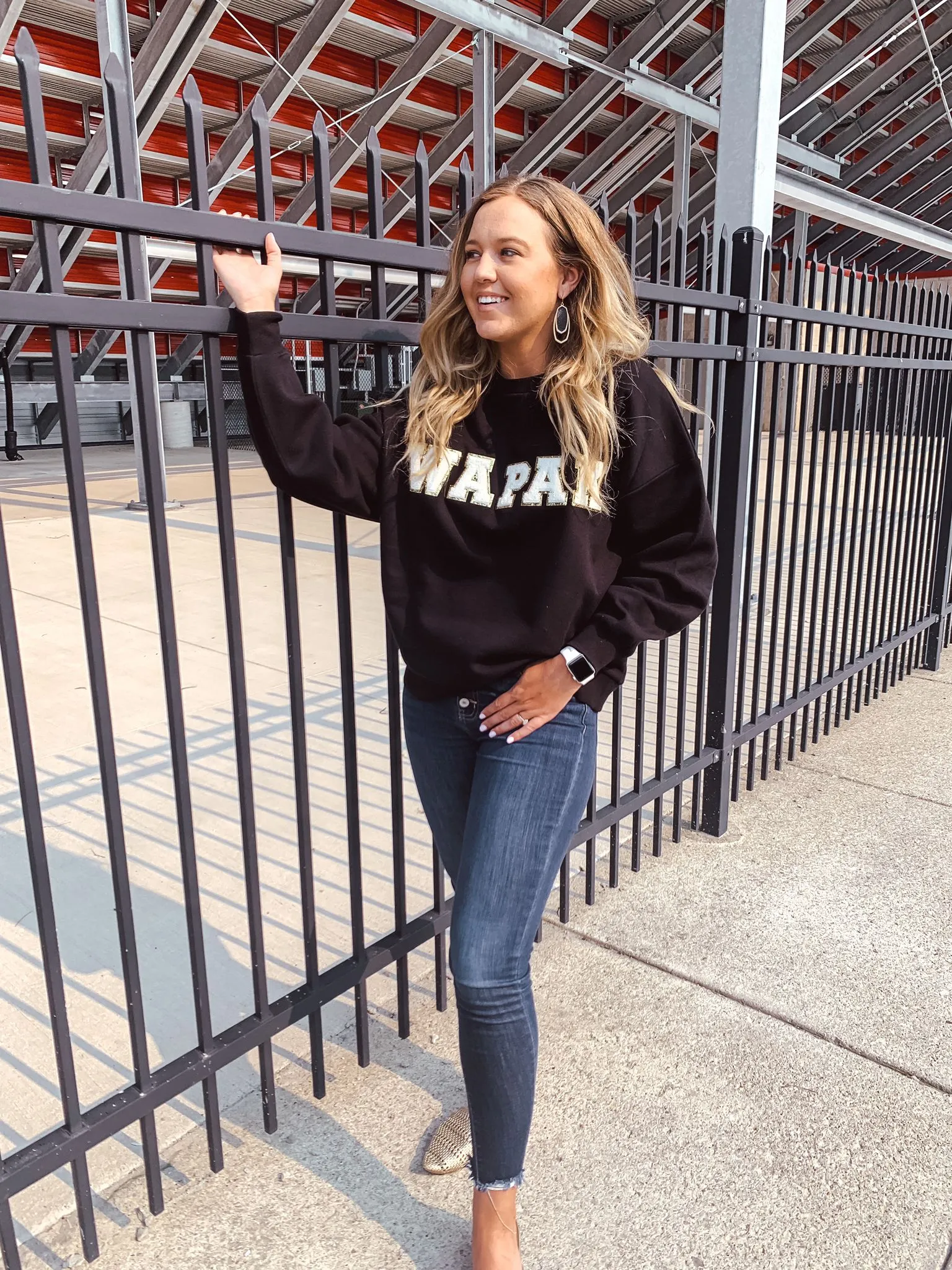 Black Wapak Pullover - WHITE LETTERS
