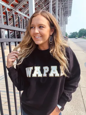 Black Wapak Pullover - WHITE LETTERS