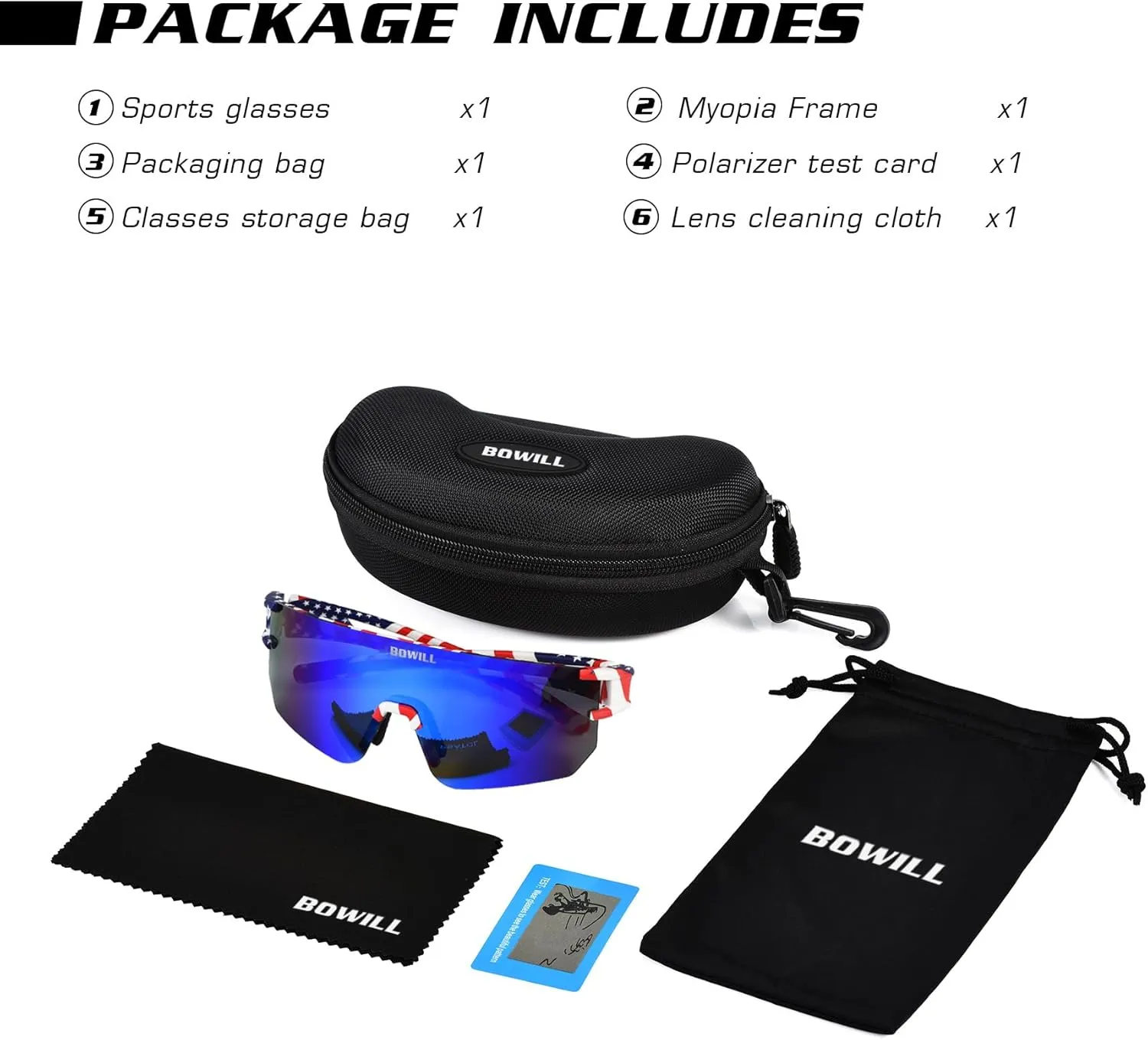 BOWILL Youth Polarized Sunglasses, UV 400 Protection Sports Kids Sun Glasses for Teens Boy's Girl's Cycling Baseball Softball