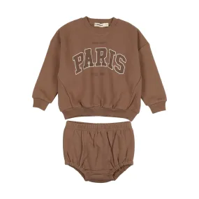 Brown Paris Bloomer Set