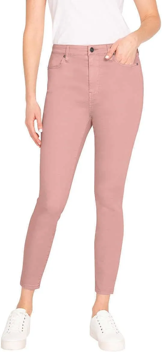 Buffalo David Bitton Women's High Rise Soft Stretch Ankle Skinny Jeans, Havana (French Pink, 16)
