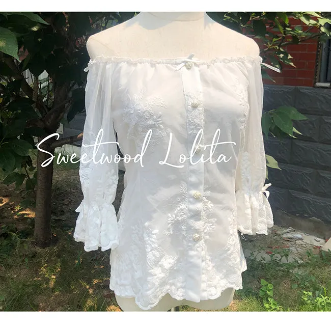 (Buy for me) Sweet Wood~Secret Garden In Midsummer~Lolita Inner Wear Blouse