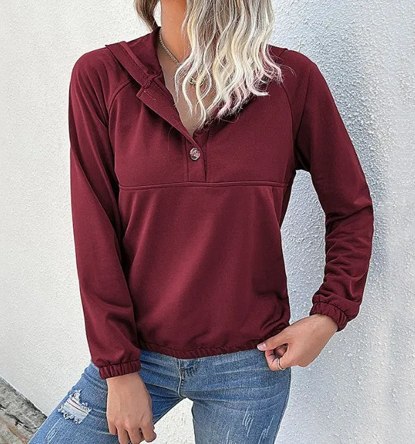 Cali Casual Hooded Autumn-Winter Women's Sweatshirt