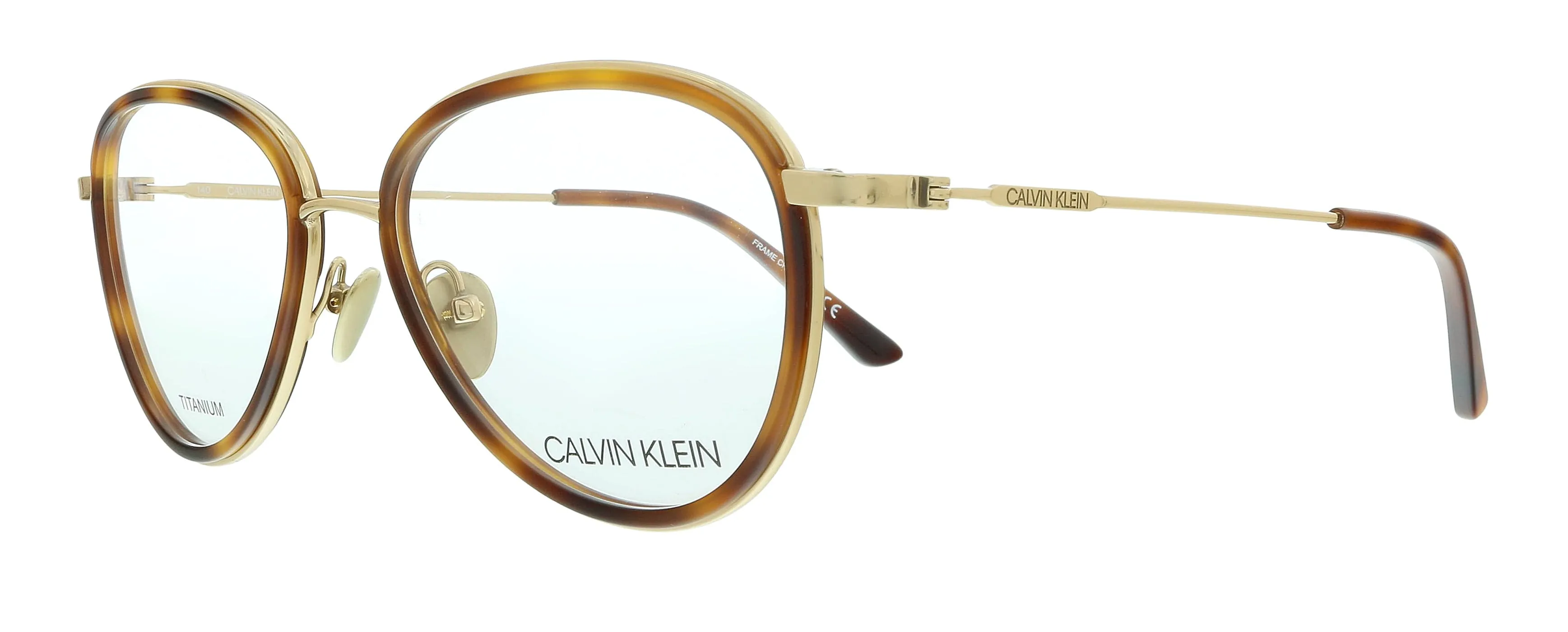 Calvin Klein CK20106 240 Soft Tortoise Aviator Eyeglasses