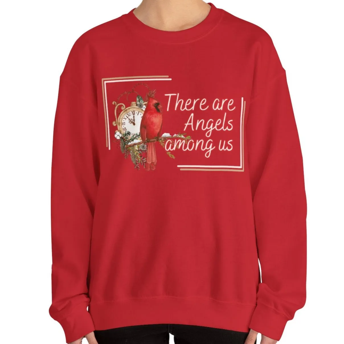 Cardinal Spirit: 'There Are Angels Among Us' Women's Sweatshirt