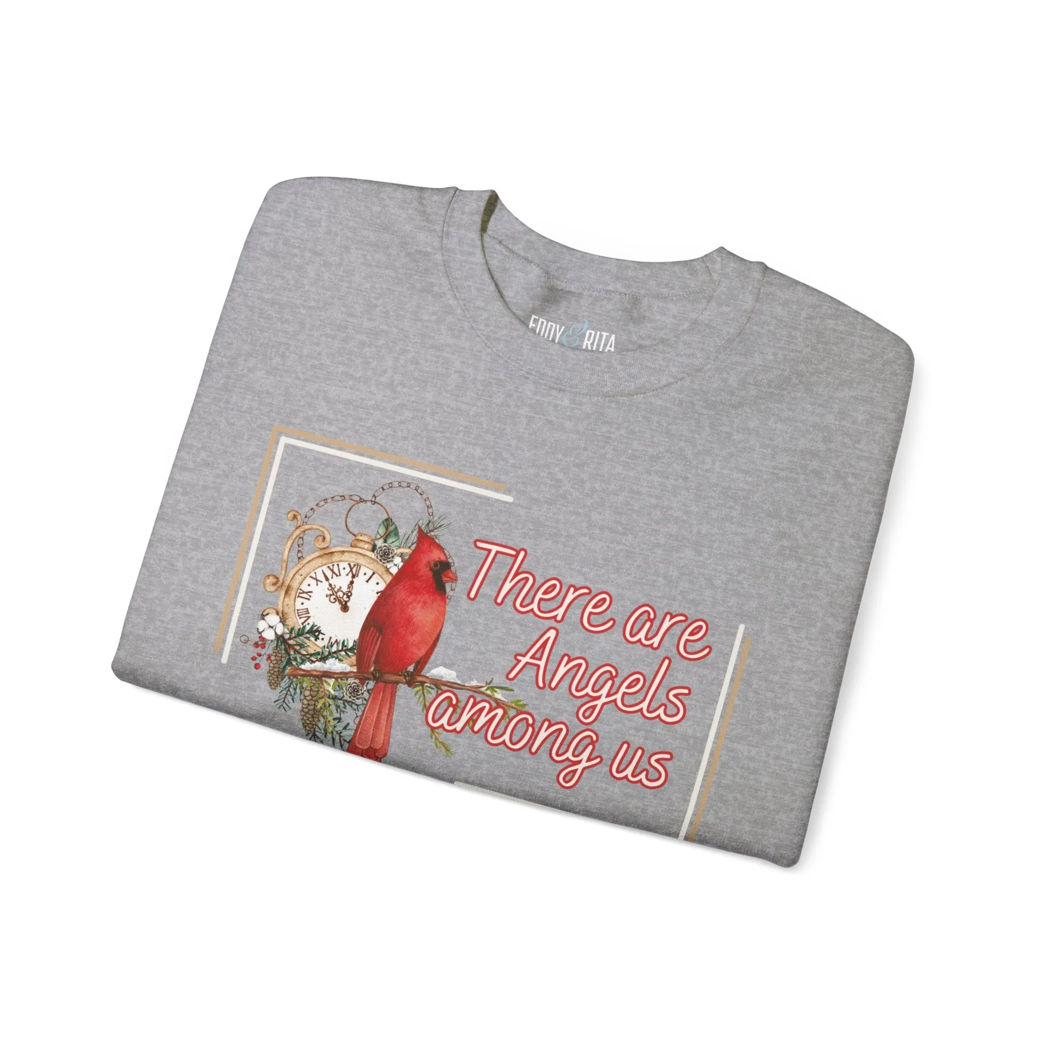 Cardinal Spirit: 'There Are Angels Among Us' Women's Sweatshirt