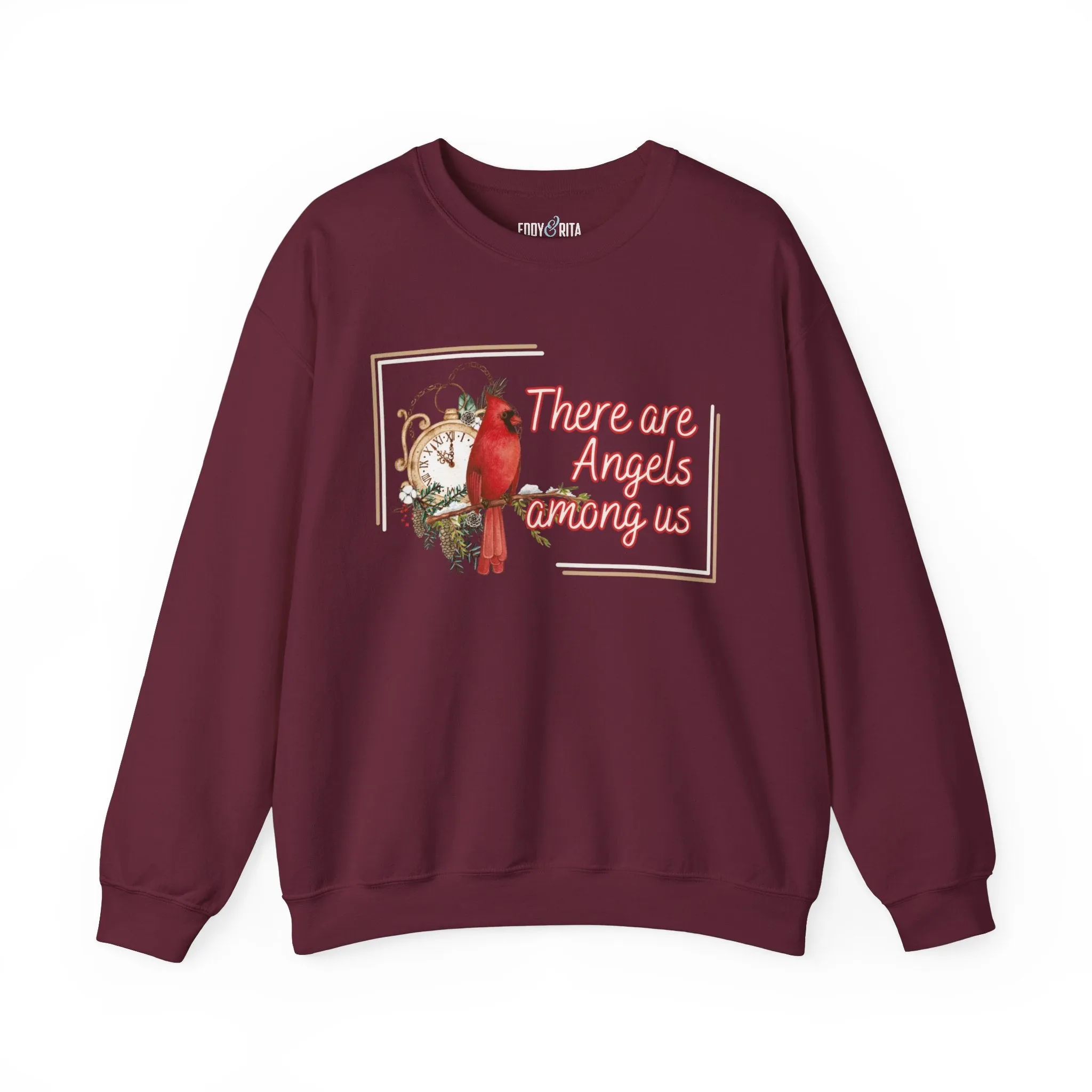 Cardinal Spirit: 'There Are Angels Among Us' Women's Sweatshirt