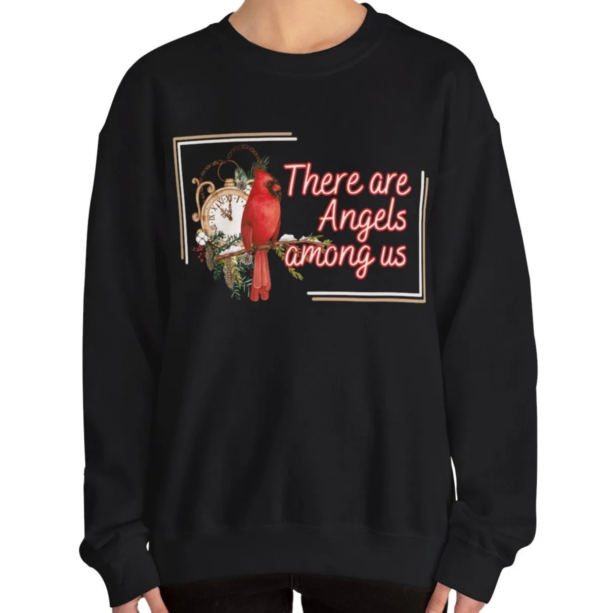 Cardinal Spirit: 'There Are Angels Among Us' Women's Sweatshirt