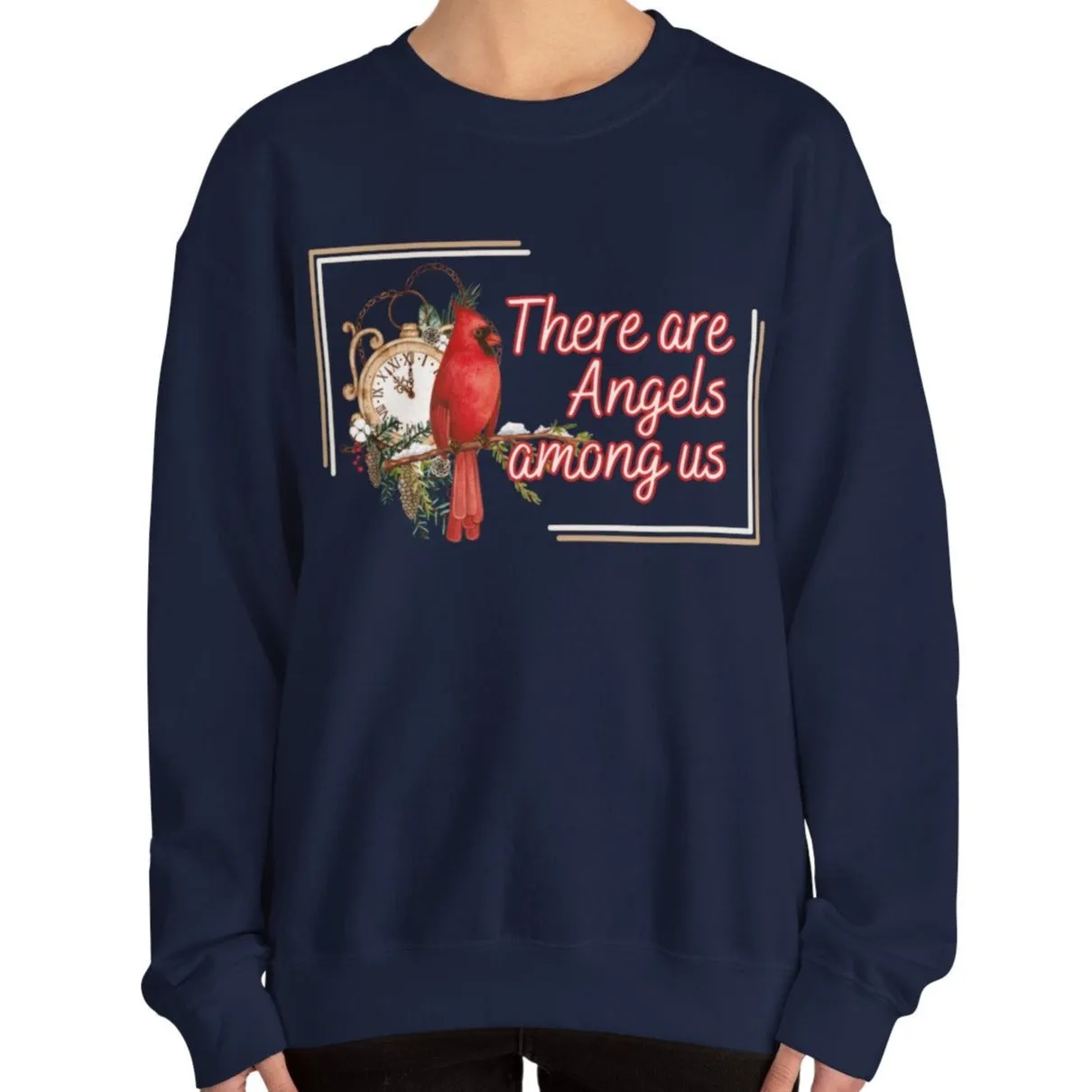 Cardinal Spirit: 'There Are Angels Among Us' Women's Sweatshirt