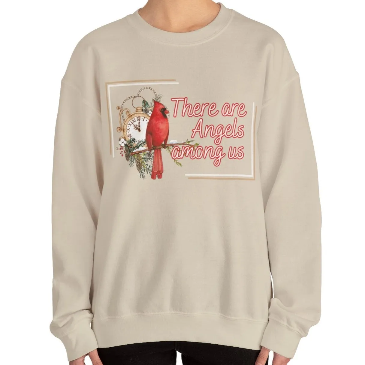 Cardinal Spirit: 'There Are Angels Among Us' Women's Sweatshirt