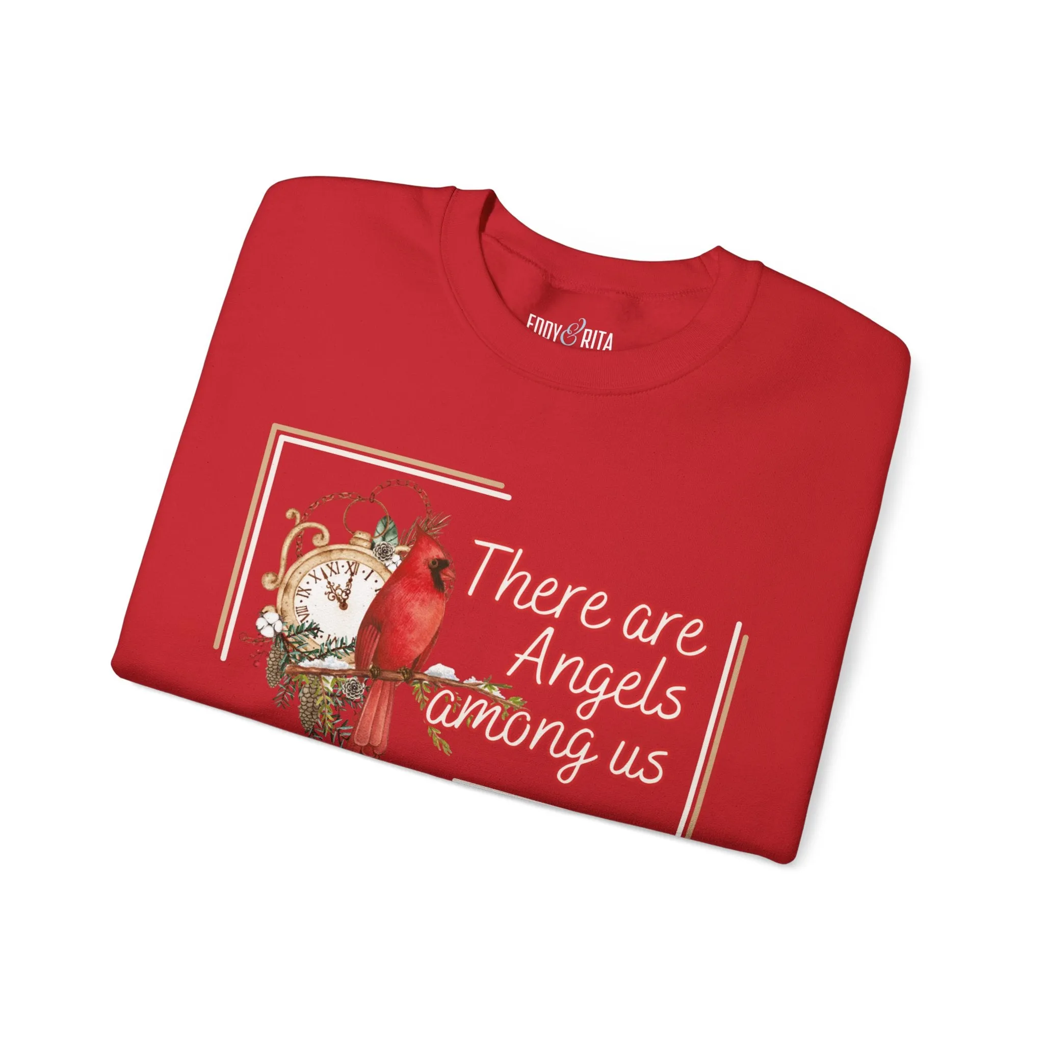 Cardinal Spirit: 'There Are Angels Among Us' Women's Sweatshirt