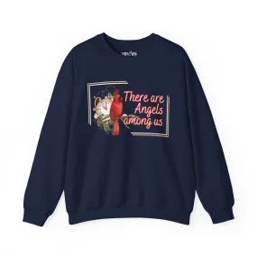 Cardinal Spirit: 'There Are Angels Among Us' Women's Sweatshirt
