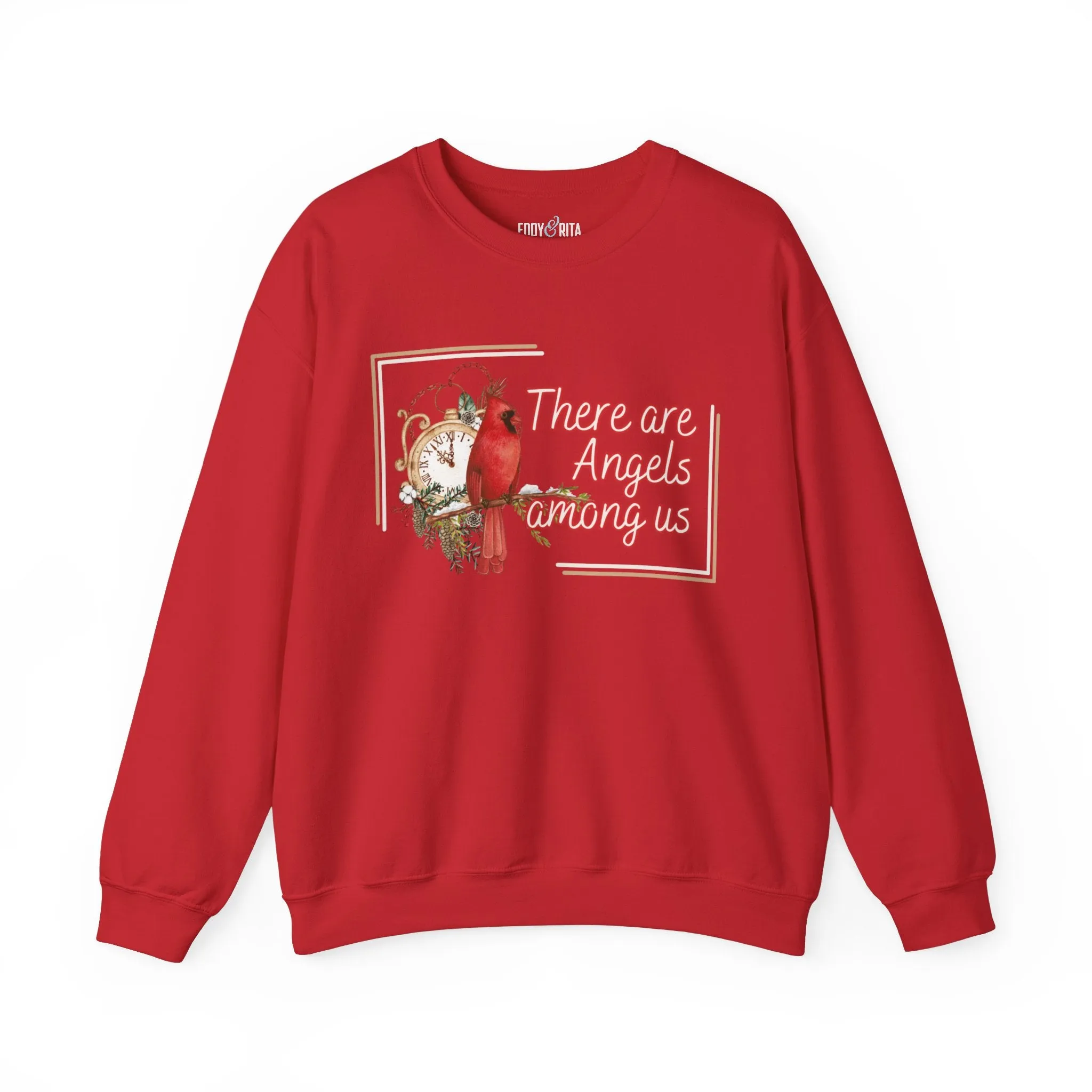 Cardinal Spirit: 'There Are Angels Among Us' Women's Sweatshirt
