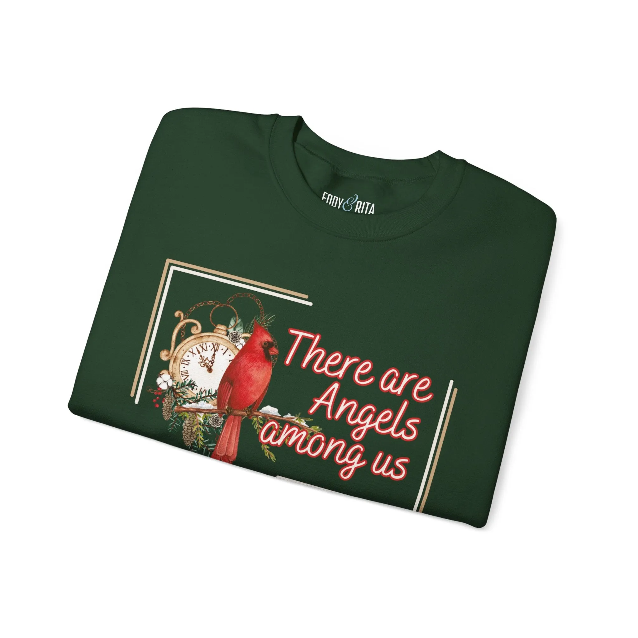 Cardinal Spirit: 'There Are Angels Among Us' Women's Sweatshirt