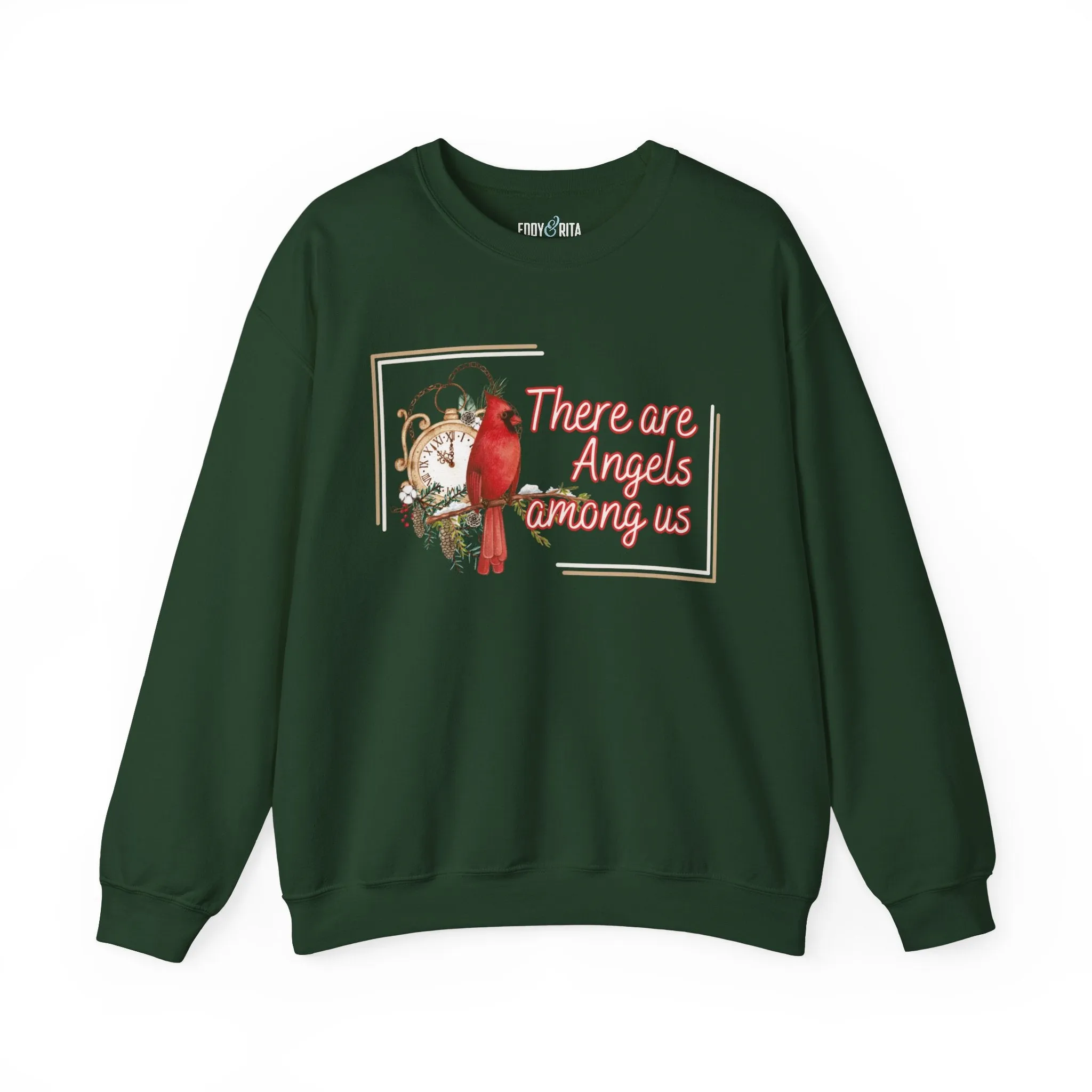 Cardinal Spirit: 'There Are Angels Among Us' Women's Sweatshirt