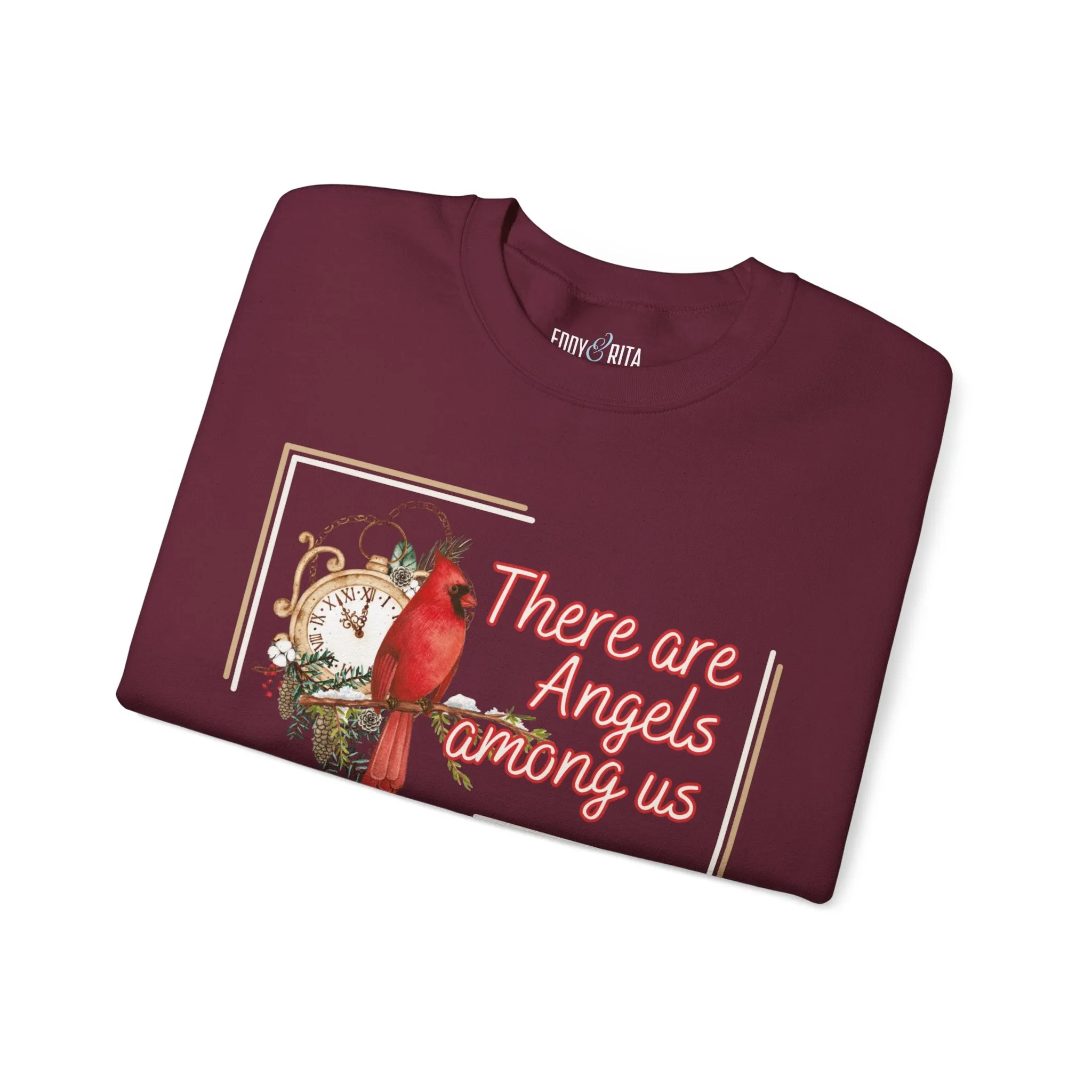 Cardinal Spirit: 'There Are Angels Among Us' Women's Sweatshirt