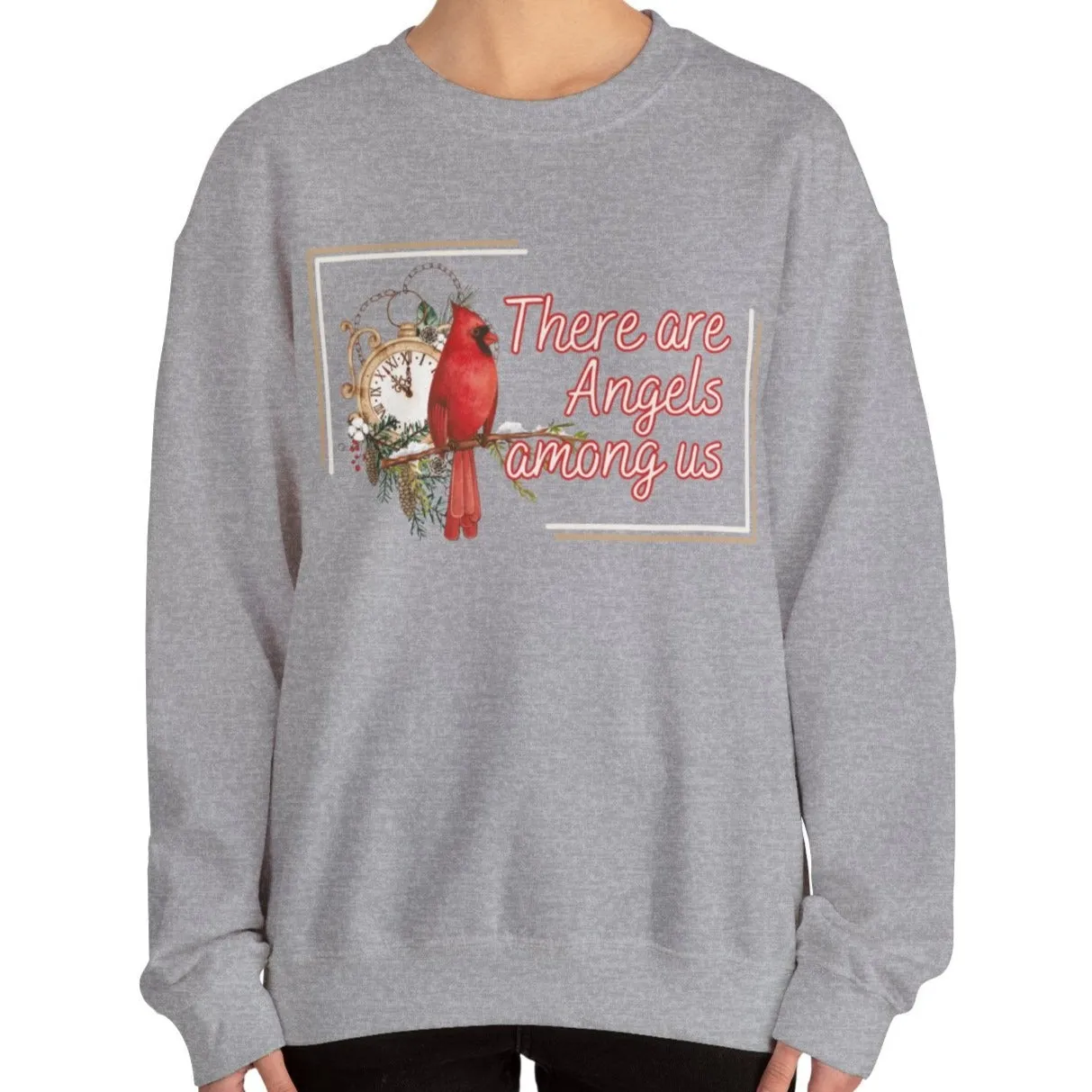 Cardinal Spirit: 'There Are Angels Among Us' Women's Sweatshirt
