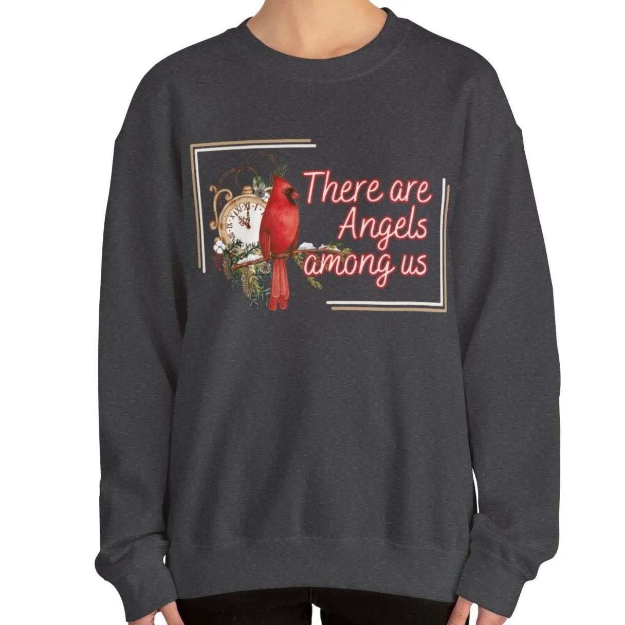 Cardinal Spirit: 'There Are Angels Among Us' Women's Sweatshirt