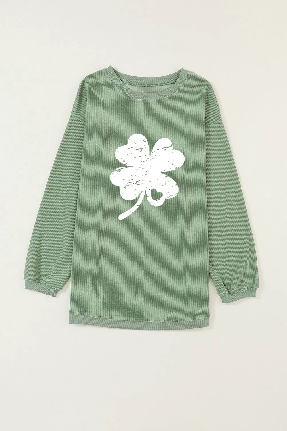 Casual Clover Graphic Sweater