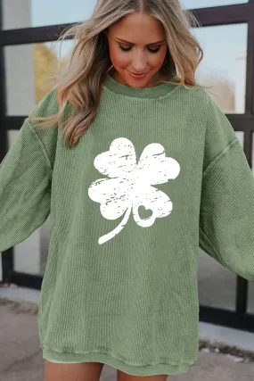 Casual Clover Graphic Sweater
