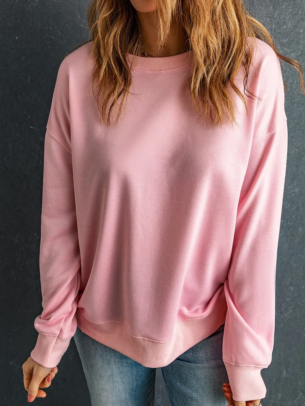 Casual Pink Sweatshirt