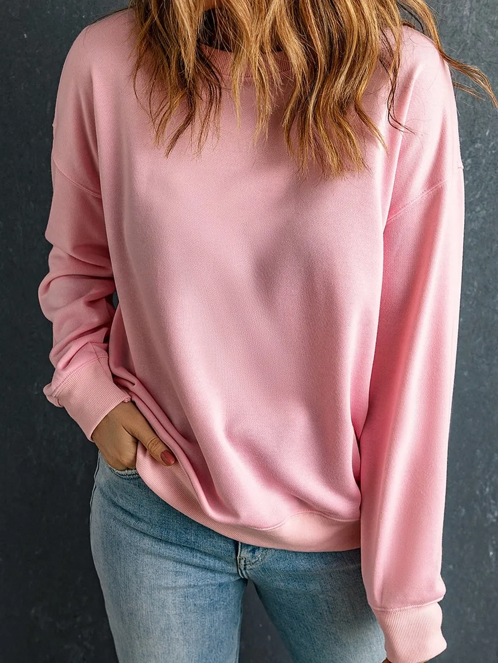 Casual Pink Sweatshirt