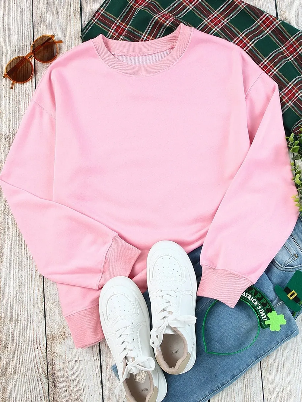 Casual Pink Sweatshirt