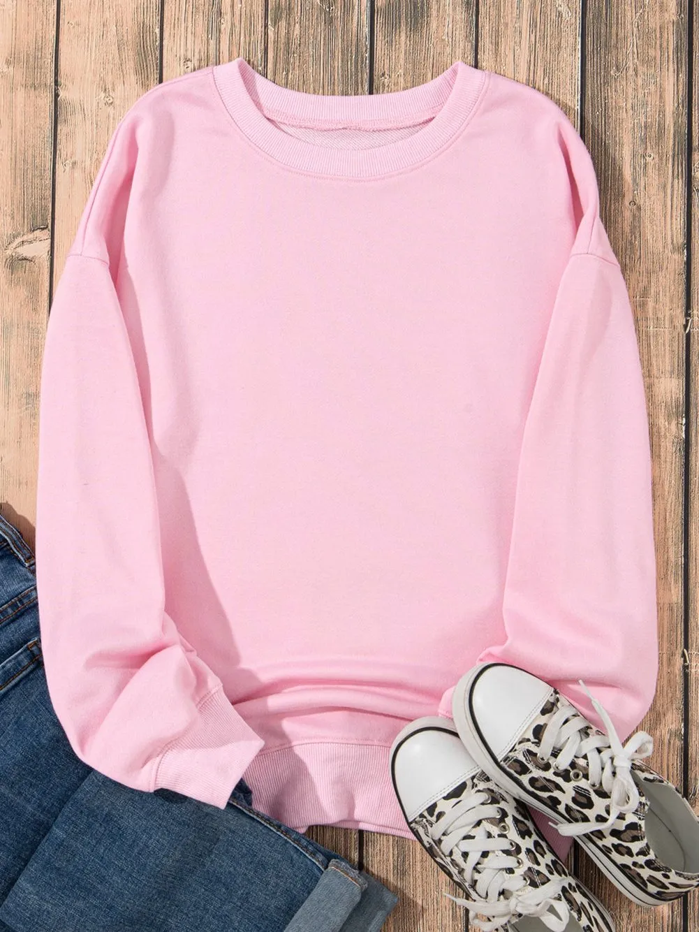 Casual Pink Sweatshirt