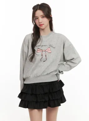 Casual Ribbon Sweatshirt CJ514