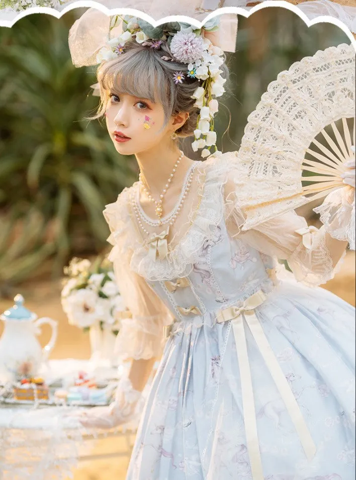 Confession Balloon~Unicorn~Sweet Lolita Dress and blouse Multicolors