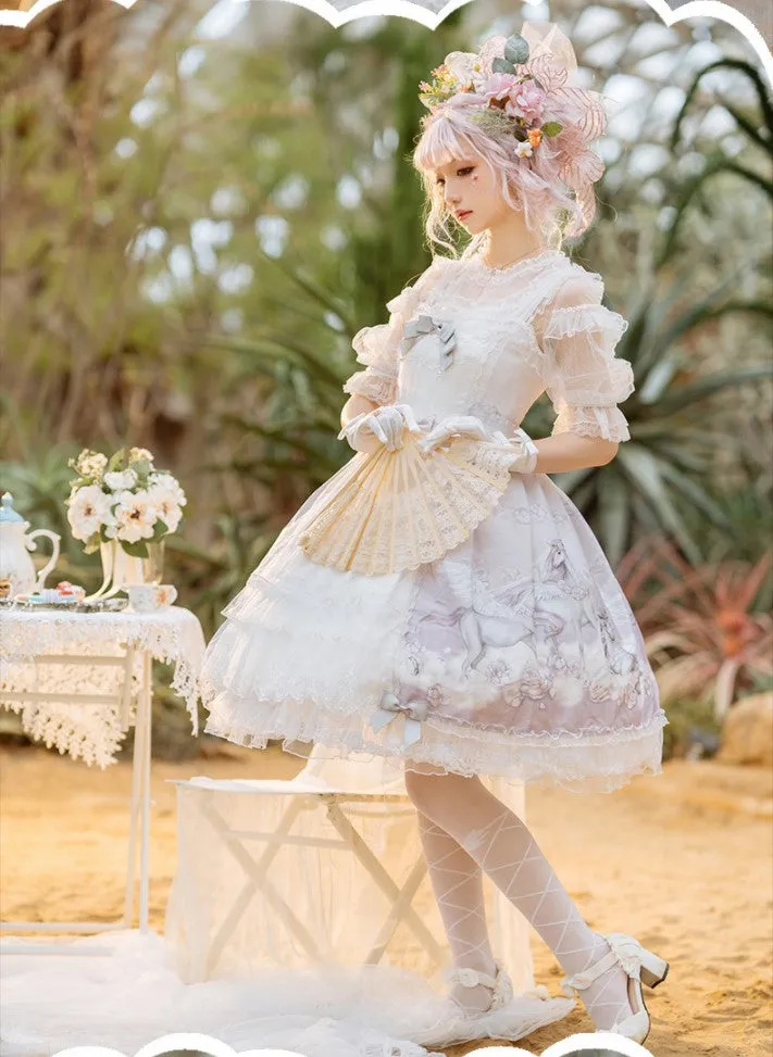 Confession Balloon~Unicorn~Sweet Lolita Dress and blouse Multicolors