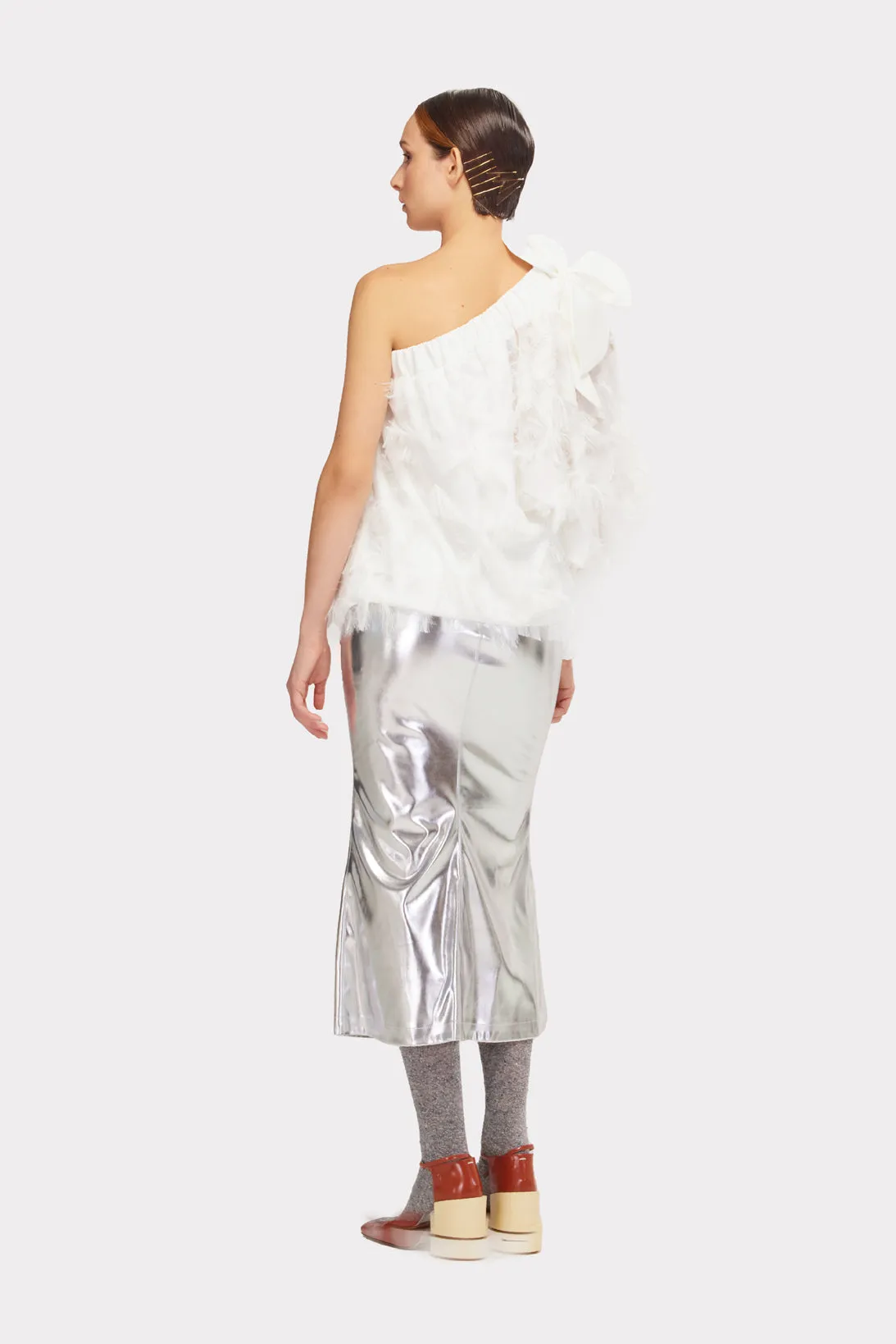Designer Off-Shoulder Blouse White