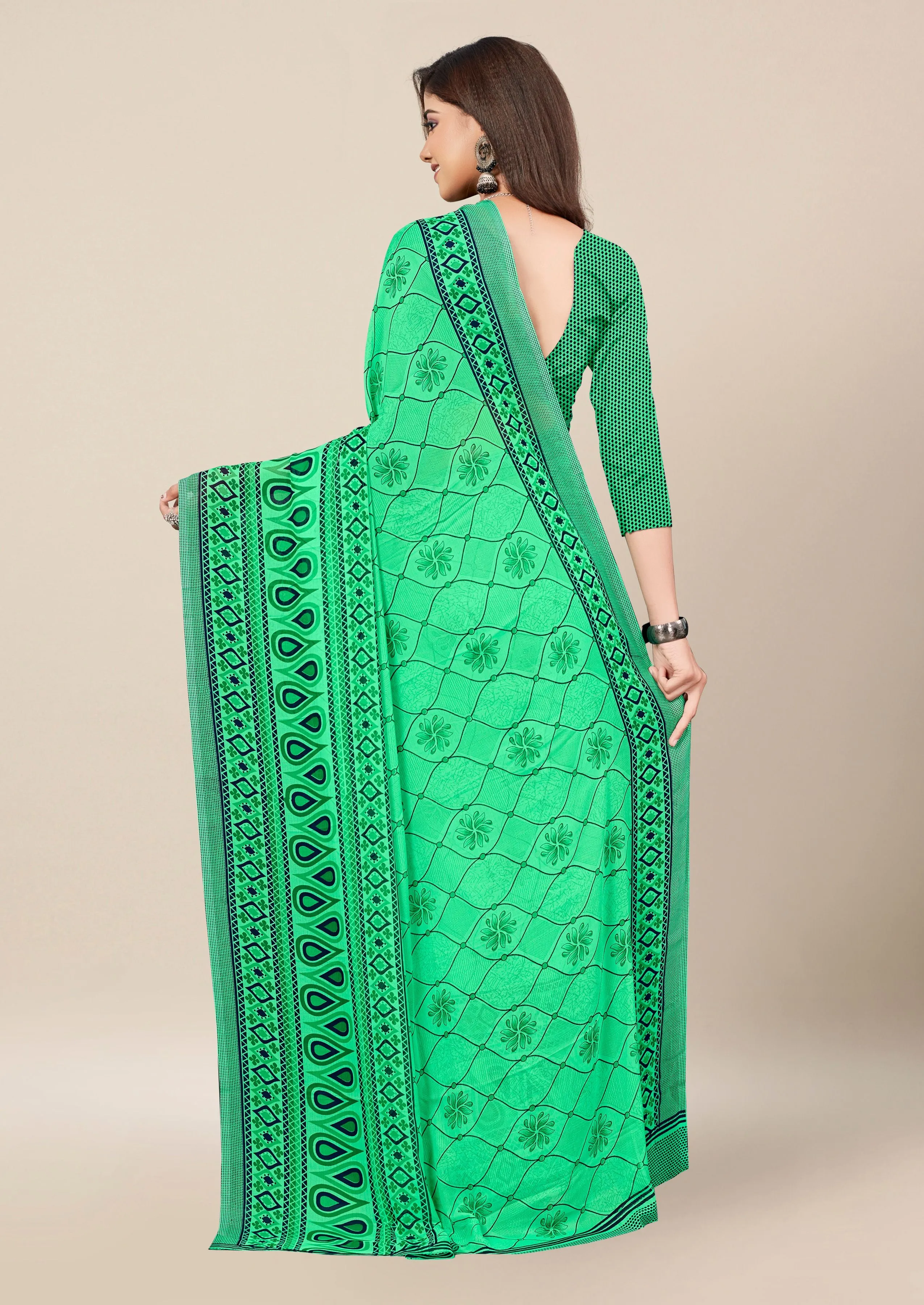 Elegant Printed Reniel Saree For Women