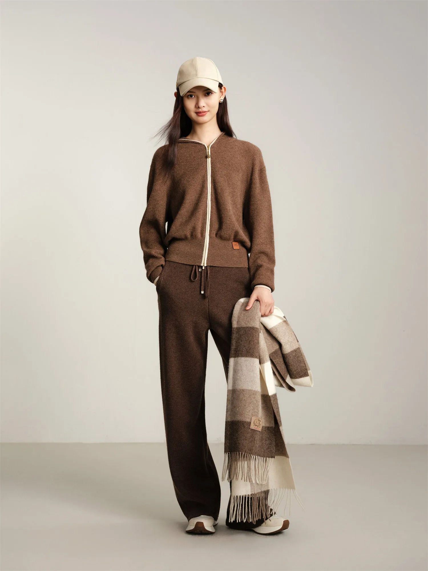 EP YAYING Hooded Knitted Wool Sweater