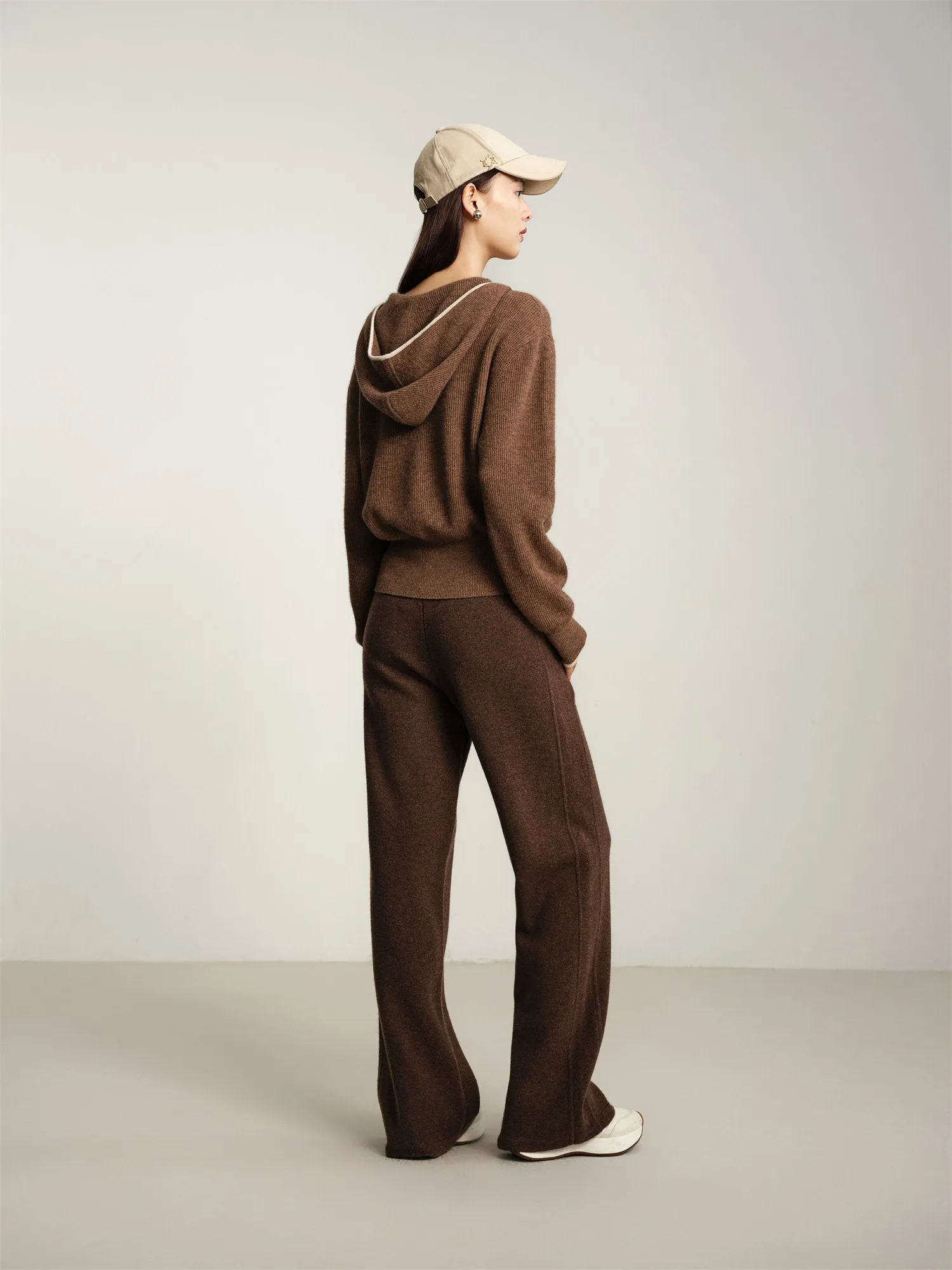 EP YAYING Hooded Knitted Wool Sweater