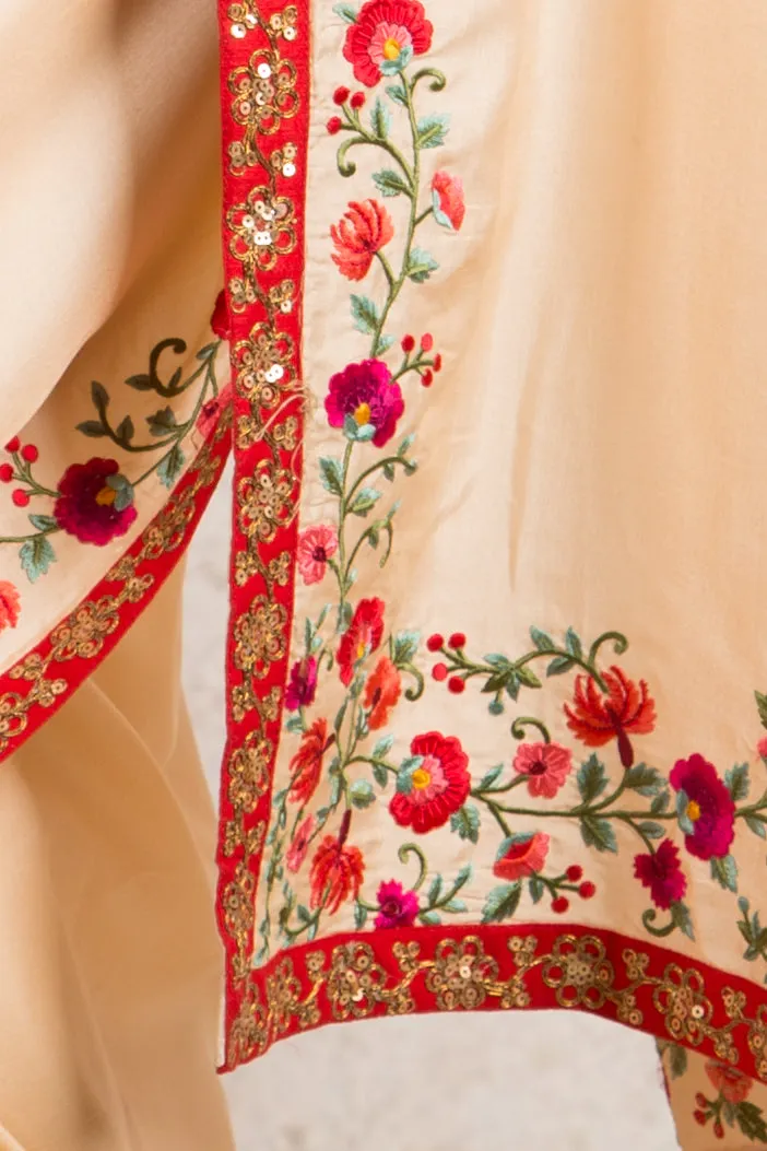 Floral border saree R8_306