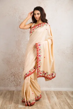 Floral border saree R8_306